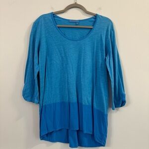 Fresh Produce Teal Women's button back detail quarter sleeve Tunic top